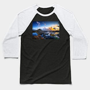 St Michael's Mount Dramatic Sunset Cornwall Baseball T-Shirt